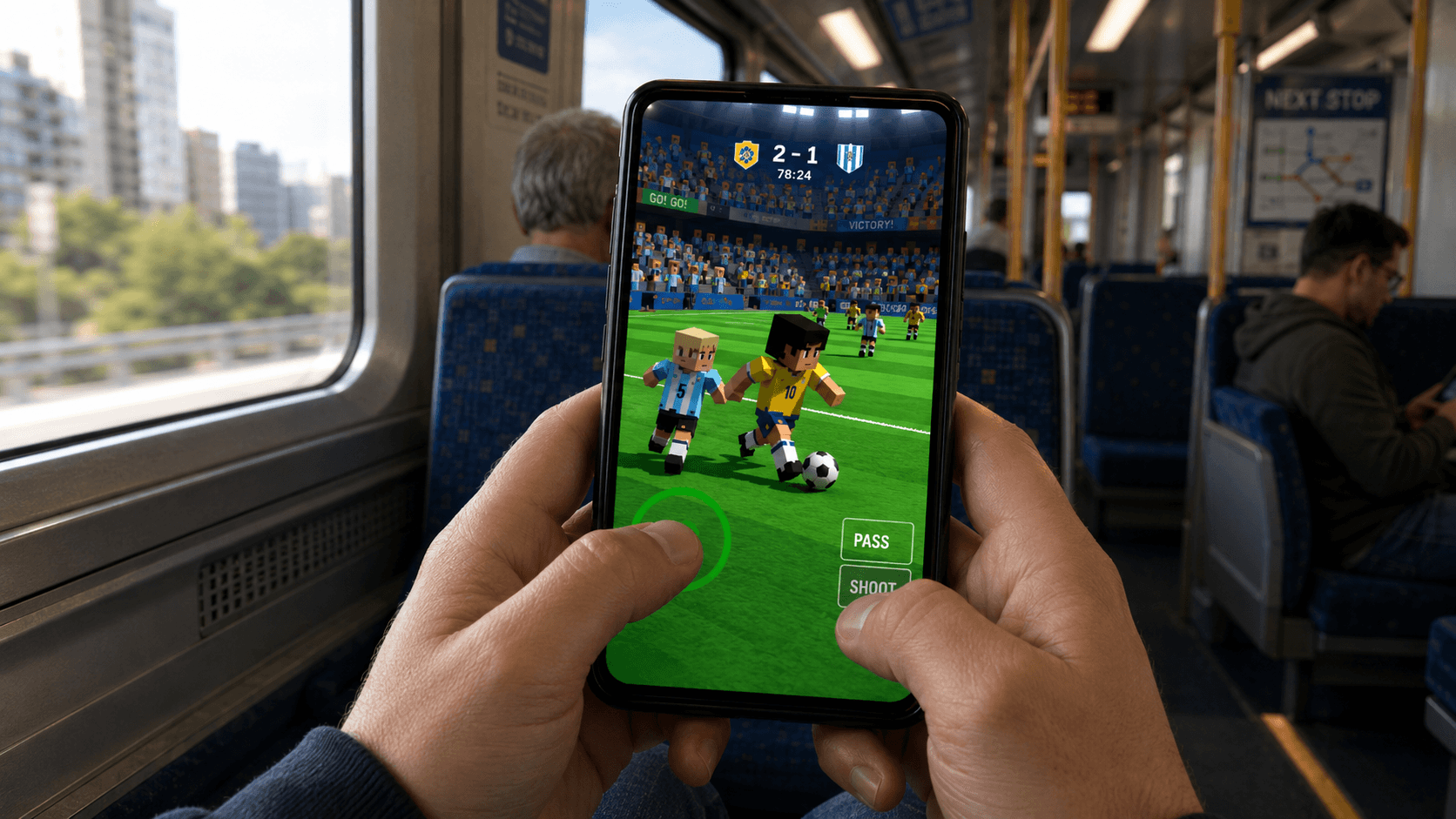 A casual World Cup soccer game you can play on your phone