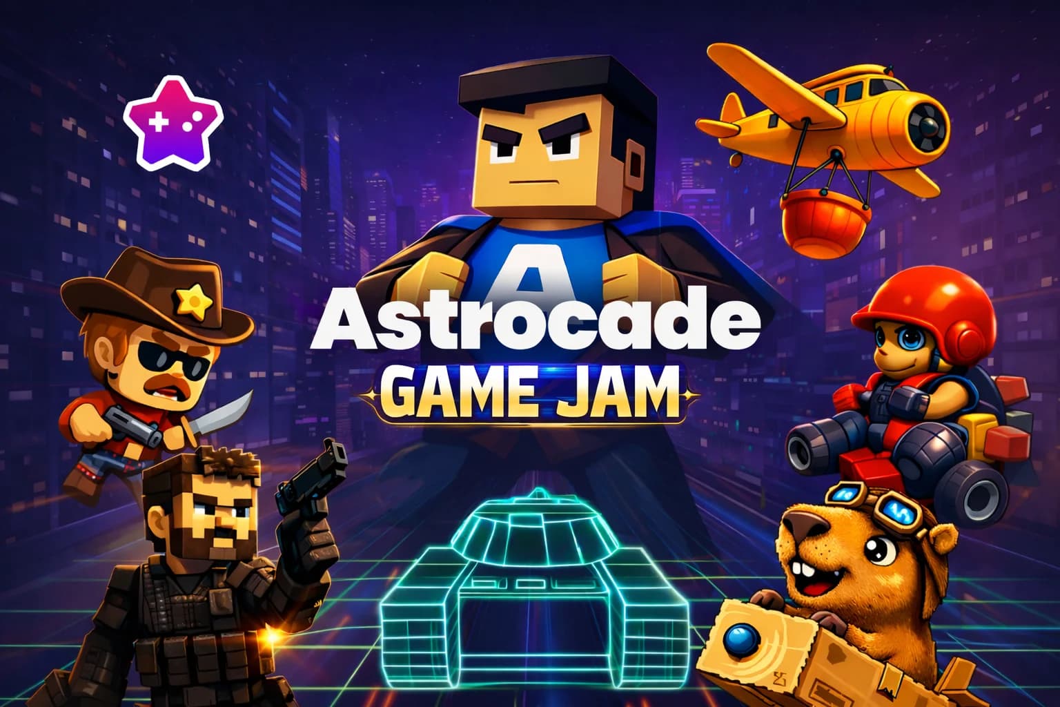 Astrocade creators collaborating during a community game jam