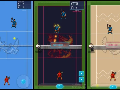 Tennis Court Ace: Creating Authentic Tennis Games with AI on Astrocade